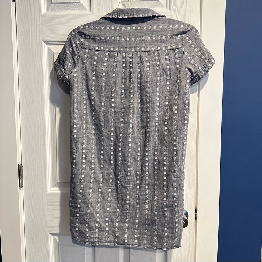 Max Studio Blue Short Sleeve Patterned Dress Size… - image 2